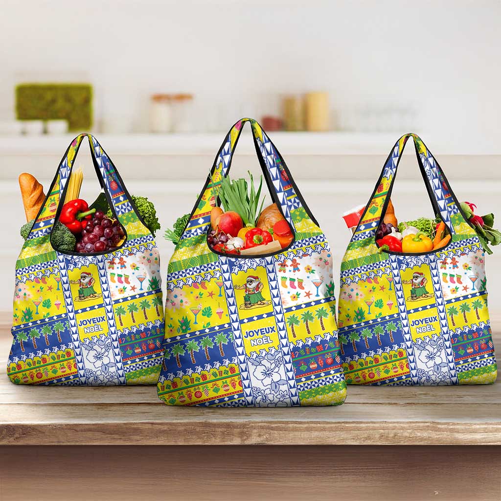 New Caledonia Christmas Grocery Bag Festive Beach Vibes LT05 3-pack One Size Yellow - Polynesian Pride
