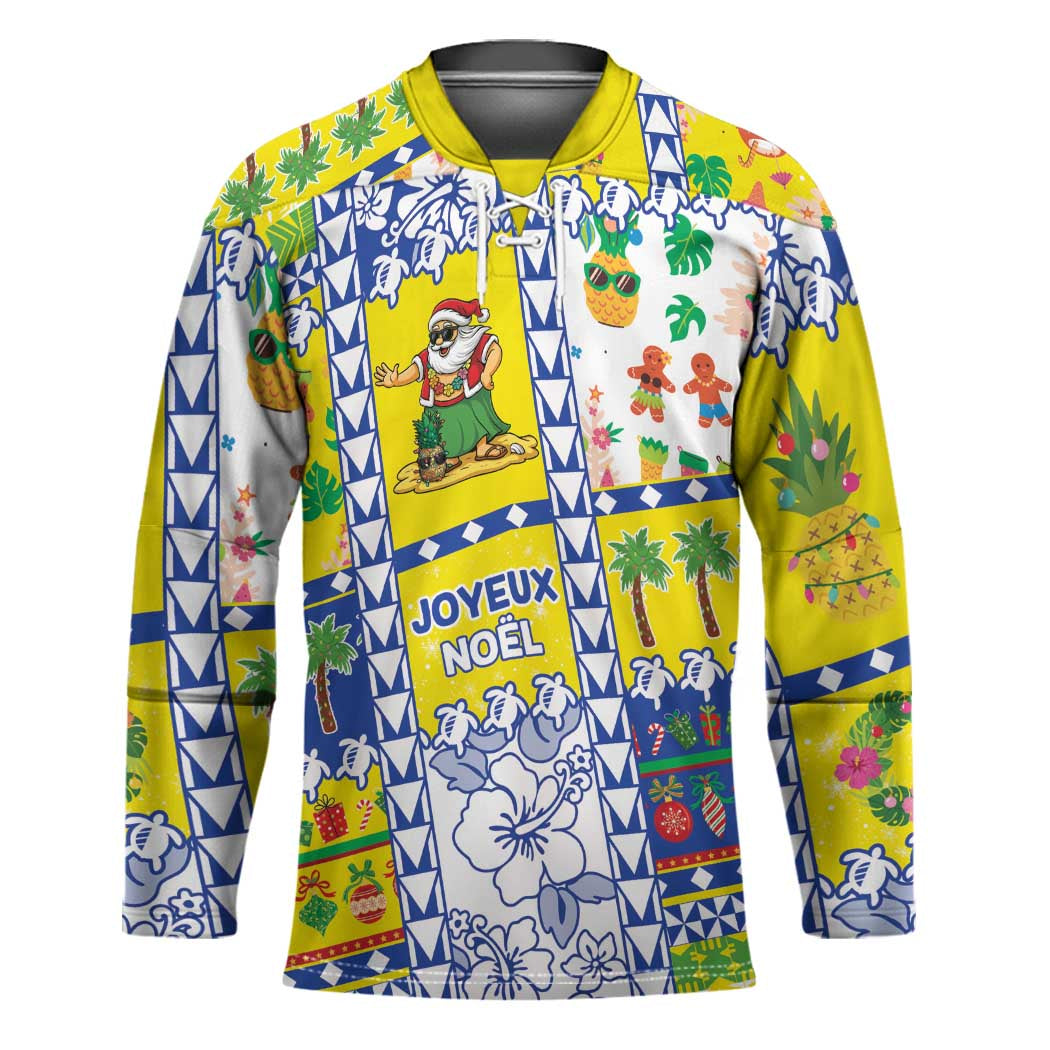 New Caledonia Christmas Hockey Jersey Festive Beach Vibes - Polynesian Pride
