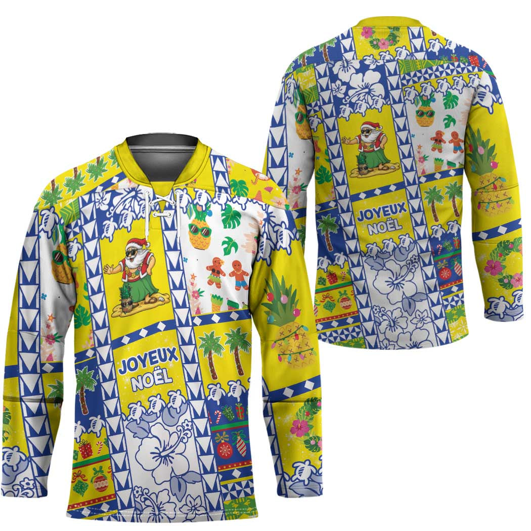 New Caledonia Christmas Hockey Jersey Festive Beach Vibes - Polynesian Pride