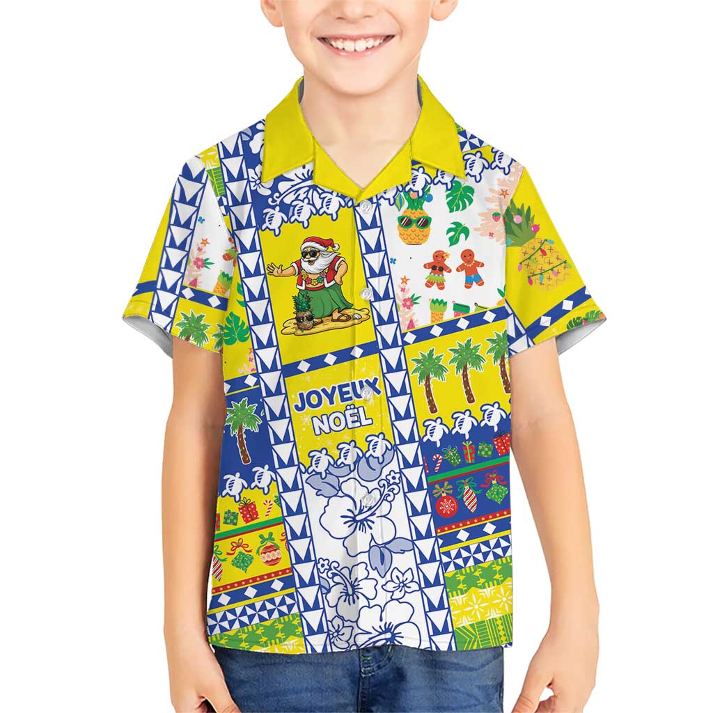 New Caledonia Christmas Kid Hawaiian Shirt Festive Beach Vibes - Polynesian Pride