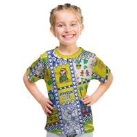 New Caledonia Christmas Kid T Shirt Festive Beach Vibes - Polynesian Pride