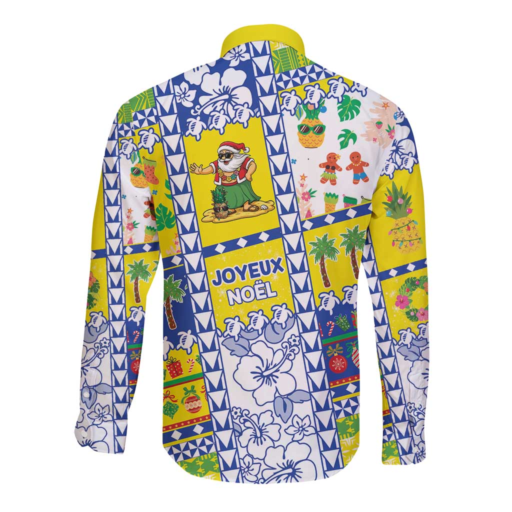 New Caledonia Christmas Long Sleeve Button Shirt Festive Beach Vibes LT05 - Polynesian Pride