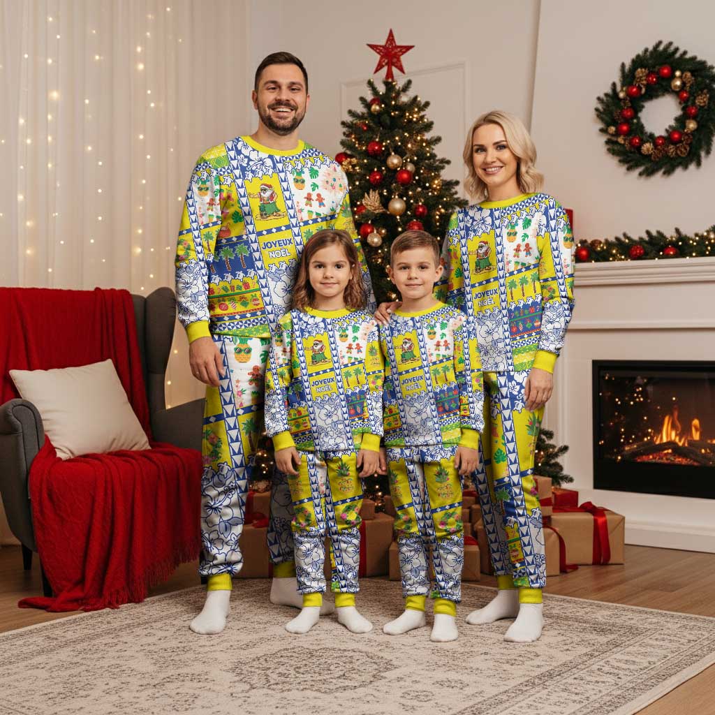 New Caledonia Christmas Pajama Set Festive Beach Vibes - Polynesian Pride
