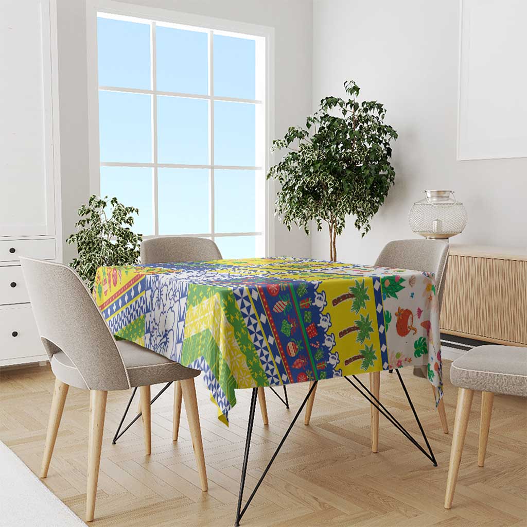 New Caledonia Christmas Tablecloth Festive Beach Vibes - Polynesian Pride