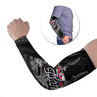 Hawaii November 28th Arm Sleeves Kanaka Maoli Tribal Pattern LT05 Set of 2 Black - Polynesian Pride