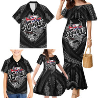 Hawaii November 28th Family Matching Mermaid Dress and Hawaiian Shirt Kanaka Maoli Tribal Pattern LT05 - Polynesian Pride