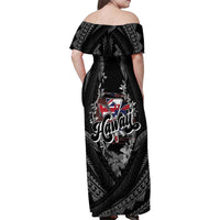 Hawaii November 28th Family Matching Off Shoulder Maxi Dress and Hawaiian Shirt Kanaka Maoli Tribal Pattern LT05 - Polynesian Pride