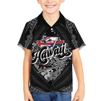 Hawaii November 28th Family Matching Summer Maxi Dress and Hawaiian Shirt Kanaka Maoli Tribal Pattern LT05 Son's Shirt Black - Polynesian Pride