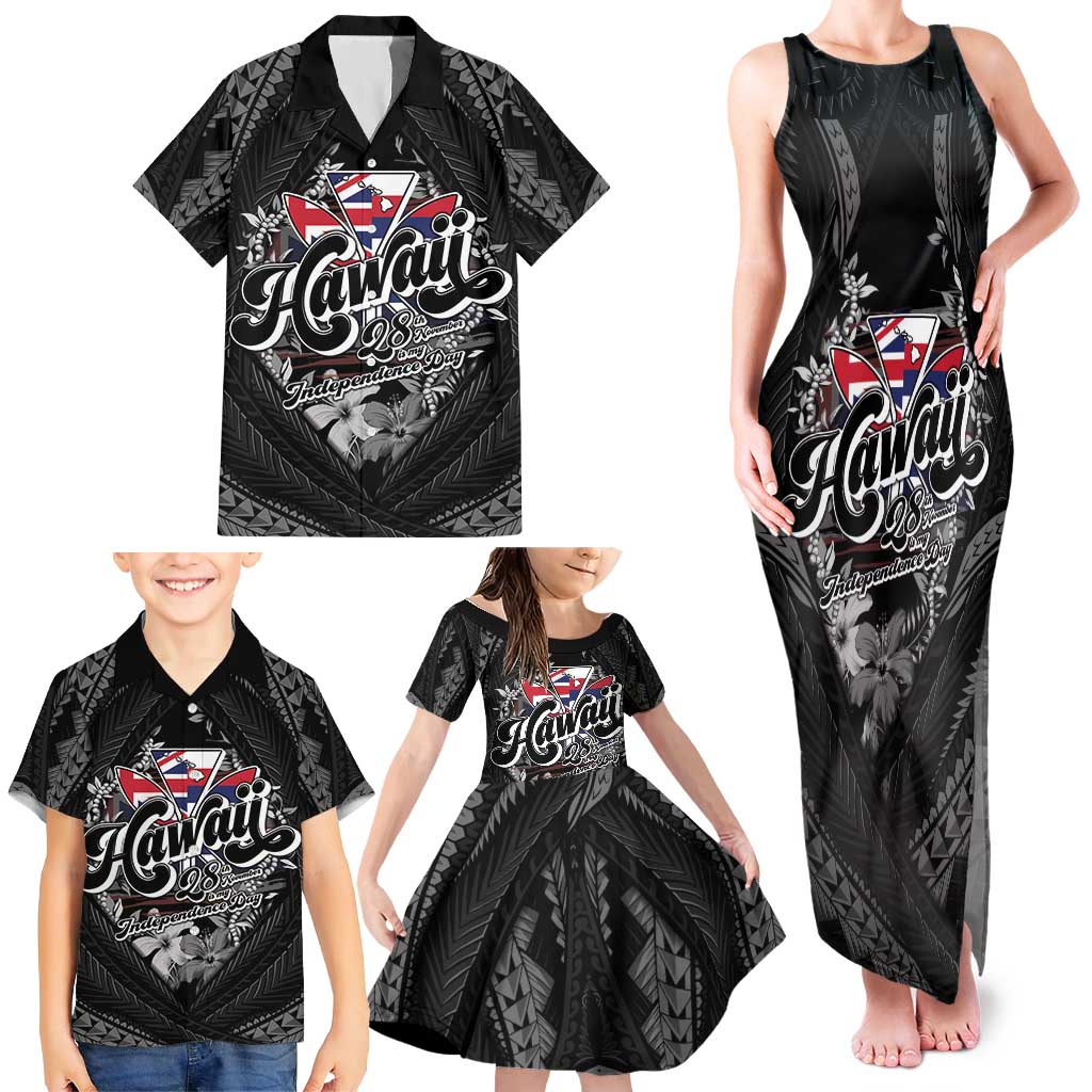 Hawaii November 28th Family Matching Tank Maxi Dress and Hawaiian Shirt Kanaka Maoli Tribal Pattern LT05 - Polynesian Pride