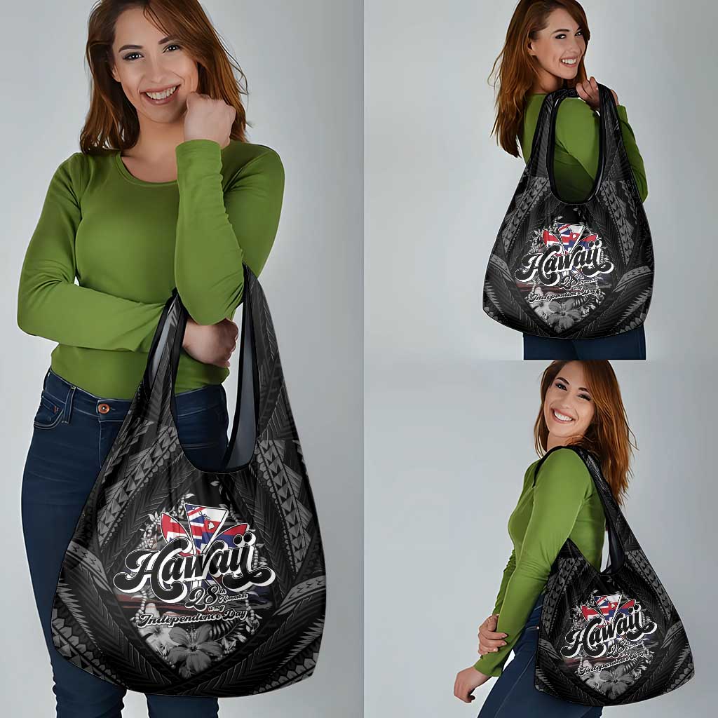 Hawaii November 28th Grocery Bag Kanaka Maoli Tribal Pattern - Polynesian Pride