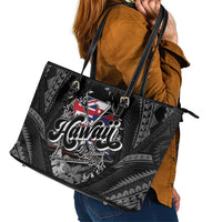 Hawaii November 28th Leather Tote Bag Kanaka Maoli Tribal Pattern LT05 - Polynesian Pride