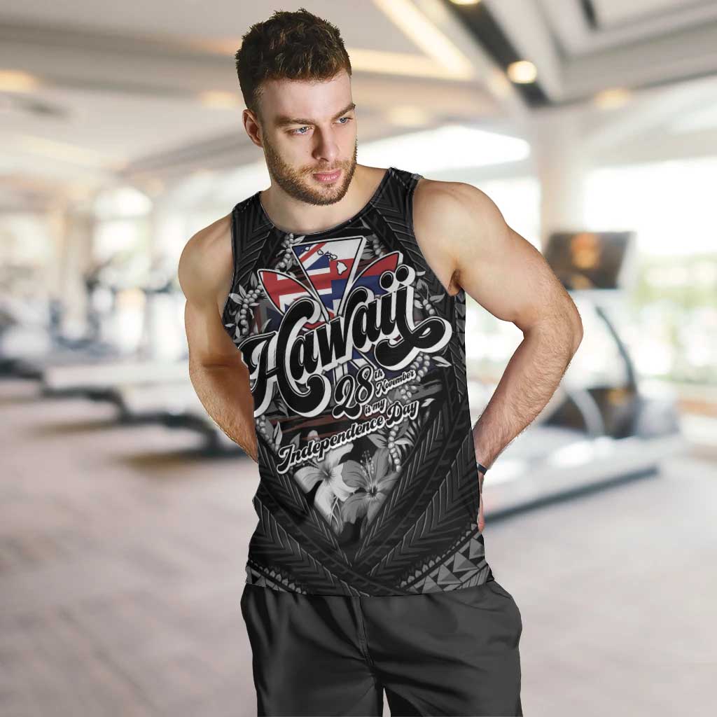Hawaii November 28th Men Tank Top Kanaka Maoli Tribal Pattern - Polynesian Pride