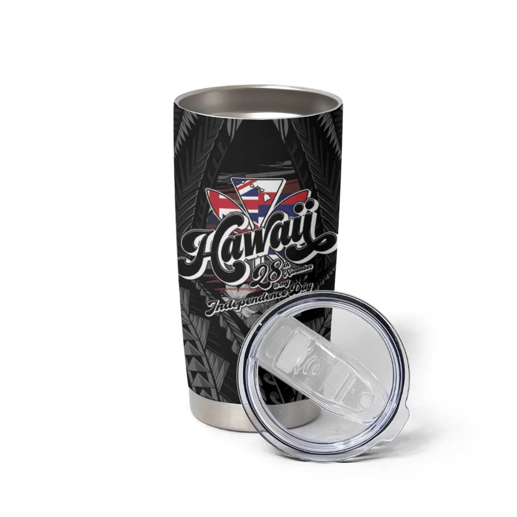 Hawaii November 28th Tumbler Cup Kanaka Maoli Tribal Pattern - Polynesian Pride