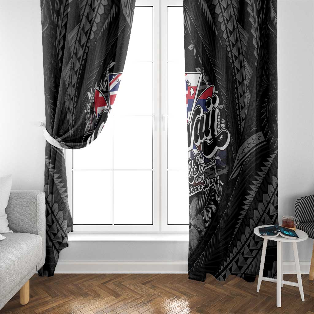 Hawaii November 28th Window Curtain Kanaka Maoli Tribal Pattern - Polynesian Pride