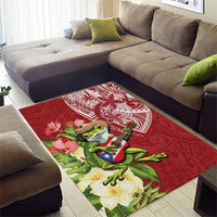 Puerto Rico Coqui Frog Area Rug Tropical Flowers Polynesian Style LT05 - Polynesian Pride