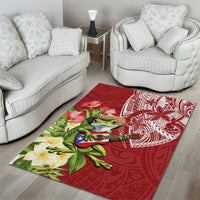 Puerto Rico Coqui Frog Area Rug Tropical Flowers Polynesian Style LT05 - Polynesian Pride