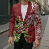 Puerto Rico Coqui Frog Blazer Tropical Flowers Polynesian Style LT05 - Polynesian Pride