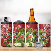 Puerto Rico Coqui Frog 4 in 1 Can Cooler Tumbler Tropical Flowers Polynesian Style LT05 - Polynesian Pride