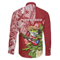 Puerto Rico Coqui Frog Family Matching Puletasi and Hawaiian Shirt Tropical Flowers Polynesian Style LT05 - Polynesian Pride
