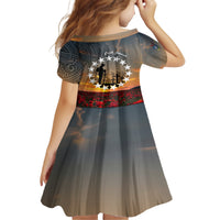 Cook Islands ANZAC Day Kid Short Sleeve Dress Lest We Forget LT05 - Polynesian Pride