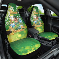 Hawaii Saint Patrick's Day Car Seat Cover Funny Surfing Leprechaun LT05 One Size Green - Polynesian Pride