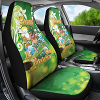 Hawaii Saint Patrick's Day Car Seat Cover Funny Surfing Leprechaun LT05 - Polynesian Pride