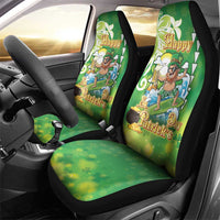 Hawaii Saint Patrick's Day Car Seat Cover Funny Surfing Leprechaun LT05 - Polynesian Pride