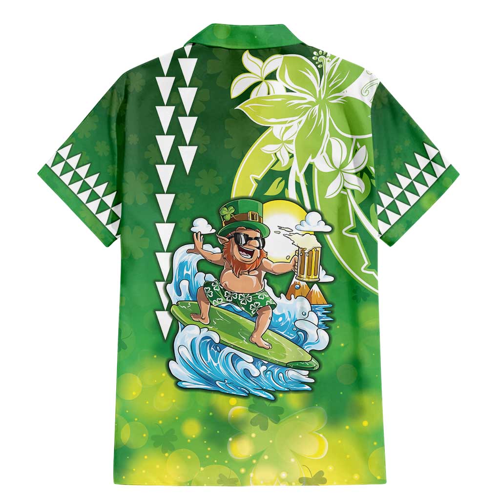 Hawaii Saint Patrick's Day Family Matching Mermaid Dress and Hawaiian Shirt Funny Surfing Leprechaun LT05 - Polynesian Pride