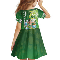 Hawaii Saint Patrick's Day Family Matching Off Shoulder Maxi Dress and Hawaiian Shirt Funny Surfing Leprechaun LT05 - Polynesian Pride