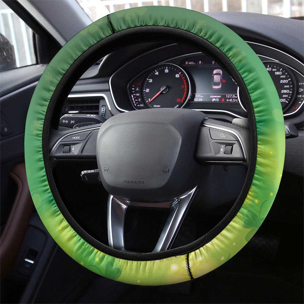 Hawaii Saint Patrick's Day Steering Wheel Cover Funny Surfing Leprechaun LT05 - Polynesian Pride