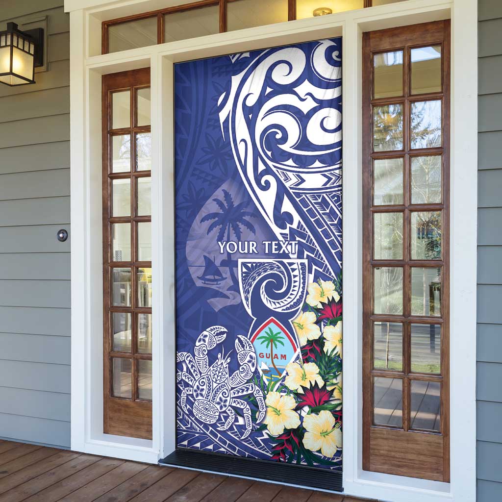 Personalised Hafa Adai Guam Door Cover Latte Stone With Coconut Crab LT05 - Polynesian Pride