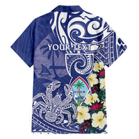 Personalised Hafa Adai Guam Family Matching Long Sleeve Bodycon Dress and Hawaiian Shirt Latte Stone With Coconut Crab LT05 - Polynesian Pride