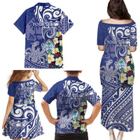 Personalised Hafa Adai Guam Family Matching Puletasi and Hawaiian Shirt Latte Stone With Coconut Crab LT05 - Polynesian Pride