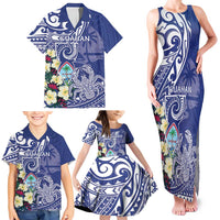 Personalised Hafa Adai Guam Family Matching Tank Maxi Dress and Hawaiian Shirt Latte Stone With Coconut Crab LT05 - Polynesian Pride