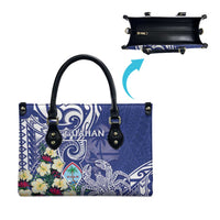 Hafa Adai Guam Leather Bag Latte Stone With Coconut Crab