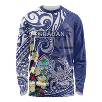 Personalised Hafa Adai Guam Long Sleeve Shirt Latte Stone With Coconut Crab