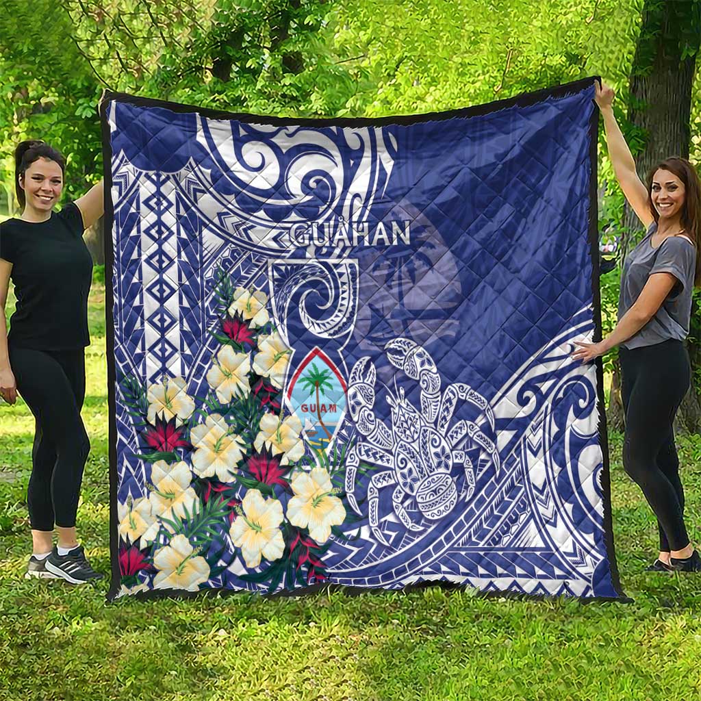 Hafa Adai Guam Quilt Latte Stone With Coconut Crab