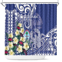 Hafa Adai Guam Shower Curtain Latte Stone With Coconut Crab