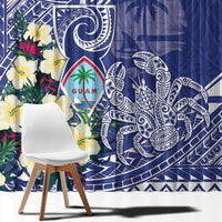 Hafa Adai Guam Window Curtain Latte Stone With Coconut Crab