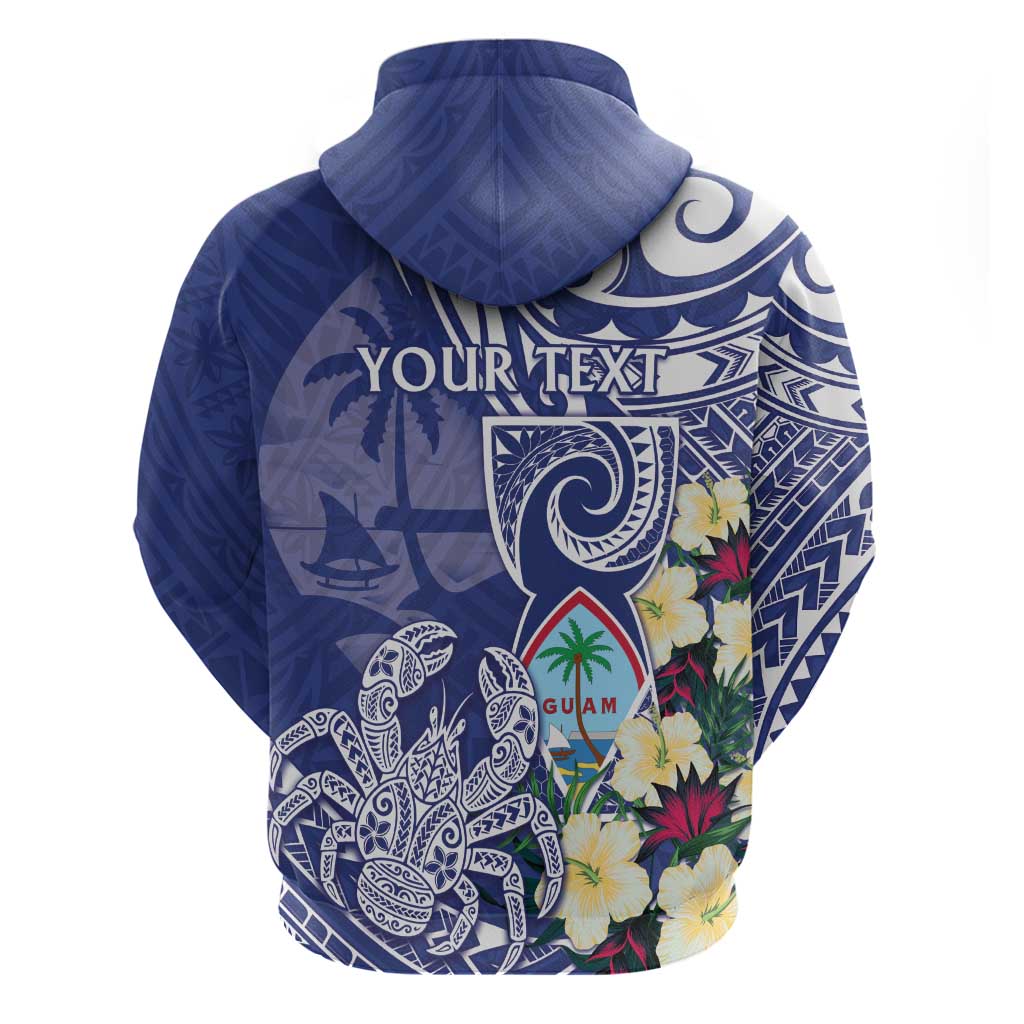 Personalised Hafa Adai Guam Zip Hoodie Latte Stone With Coconut Crab