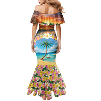 Guam Family Matching Mermaid Dress and Hawaiian Shirt Eternal Summer Sunset Beach LT05 - Polynesian Pride