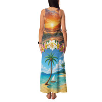 Guam Family Matching Tank Maxi Dress and Hawaiian Shirt Eternal Summer Sunset Beach LT05 - Polynesian Pride