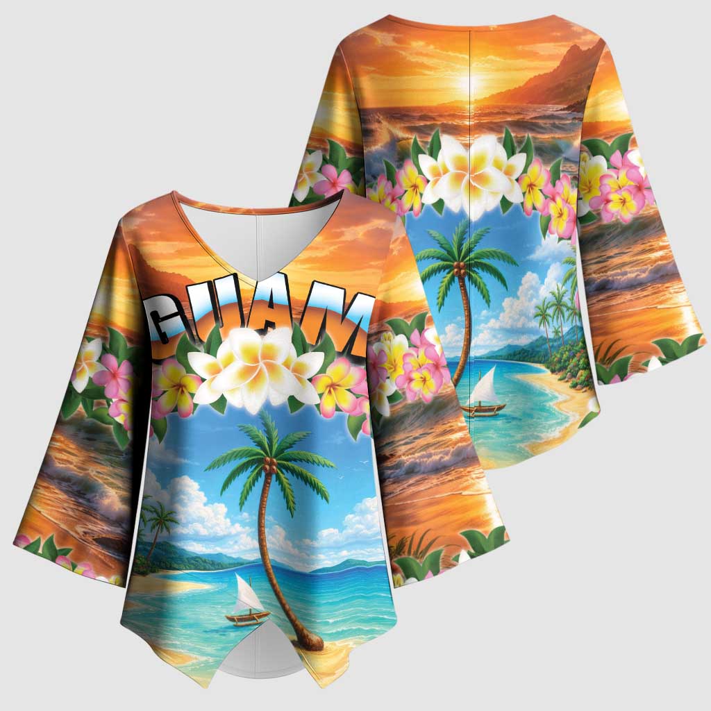 Guam Kimono Sleeve Blouse Eternal Summer Sunset Beach