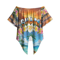 Guam Off Shoulder Wrap Waist Top Eternal Summer Sunset Beach LT05 Colorful - Polynesian Pride