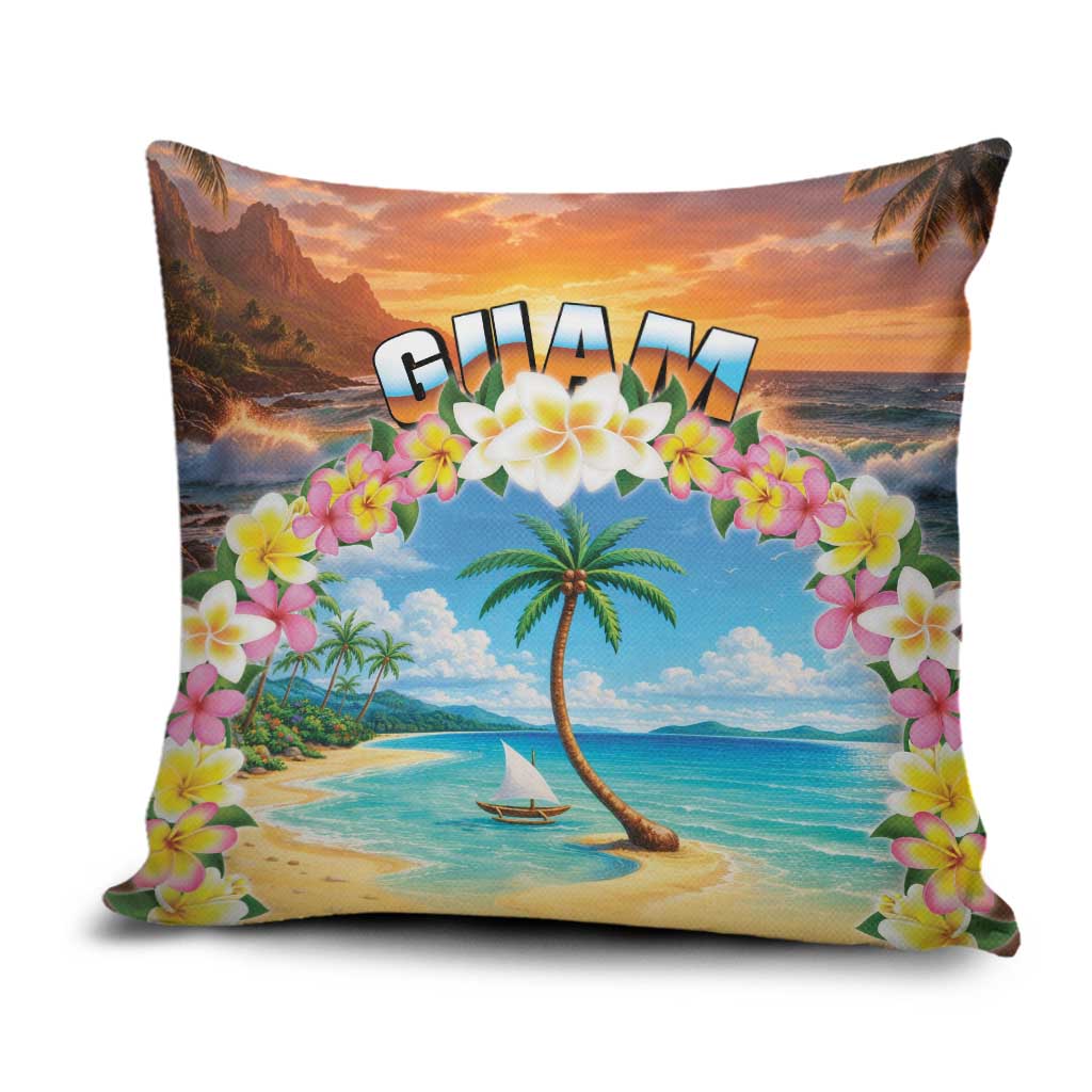 Guam Pillow Cover Eternal Summer Sunset Beach