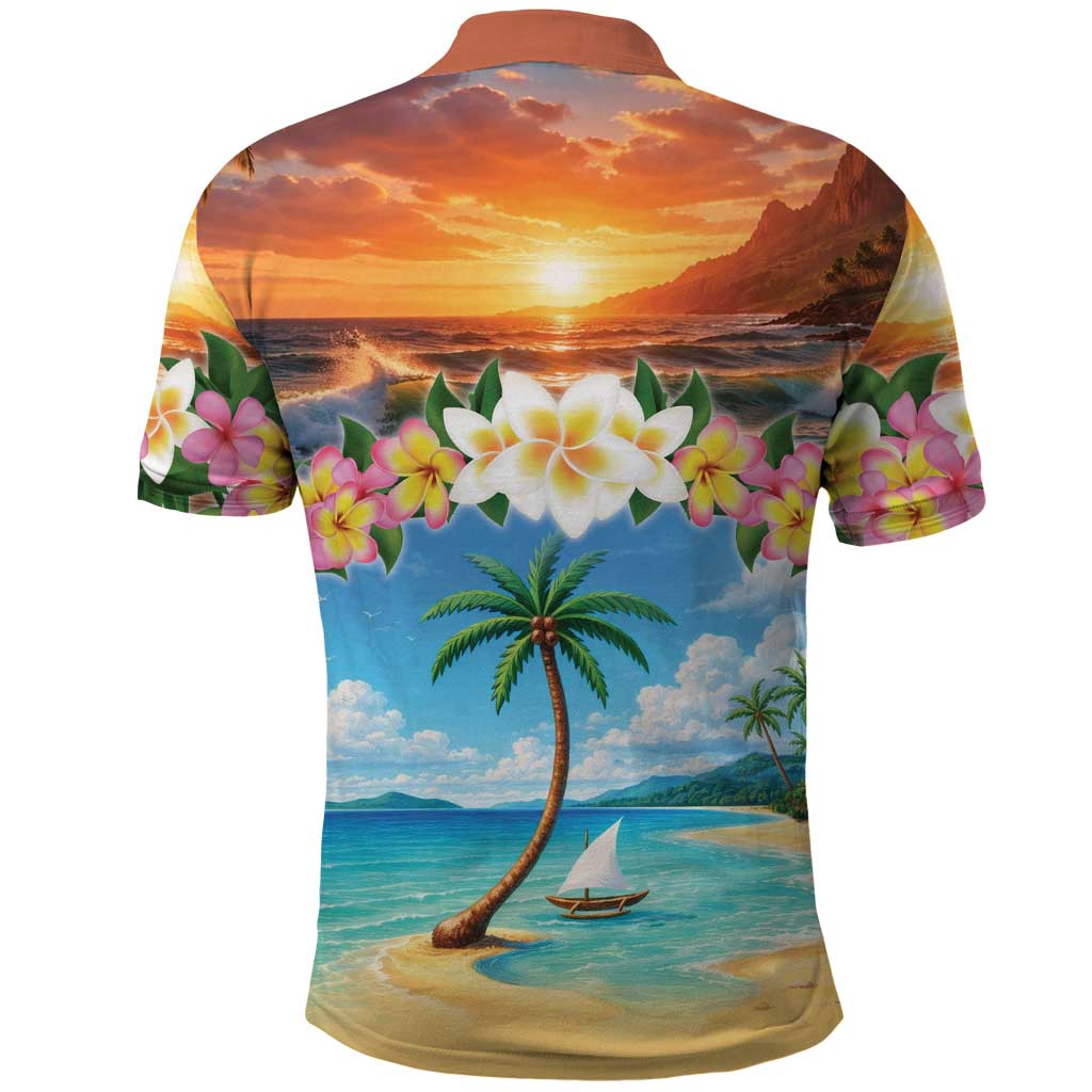Guam Polo Shirt Eternal Summer Sunset Beach