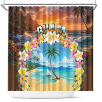 Guam Shower Curtain Eternal Summer Sunset Beach