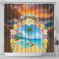 Guam Shower Curtain Eternal Summer Sunset Beach
