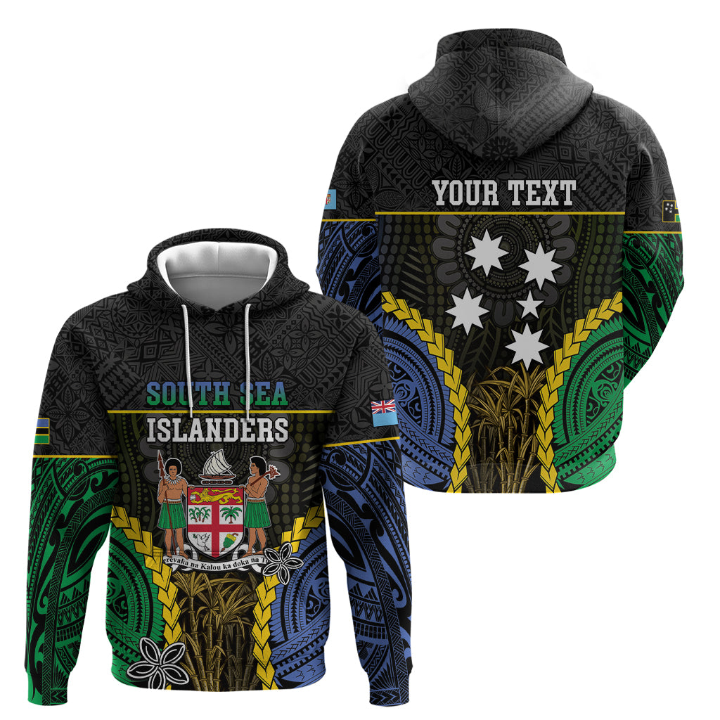 Personalised South Sea Islanders And Fiji Hoodie Kanakas Fijian Tapa Pattern LT05 - Polynesian Pride