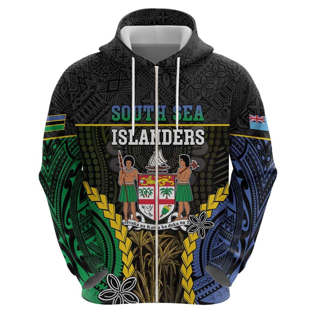 Personalised South Sea Islanders And Fiji Hoodie Kanakas Fijian Tapa Pattern LT05 - Polynesian Pride